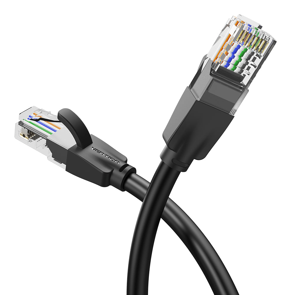 Patch cord UTP Vention, Cat. 6, RJ-45 (T) la RJ-45 (T), 1.5m, AWG 26, 1000Mbps, negru, "IBEBG" - 6922794741058