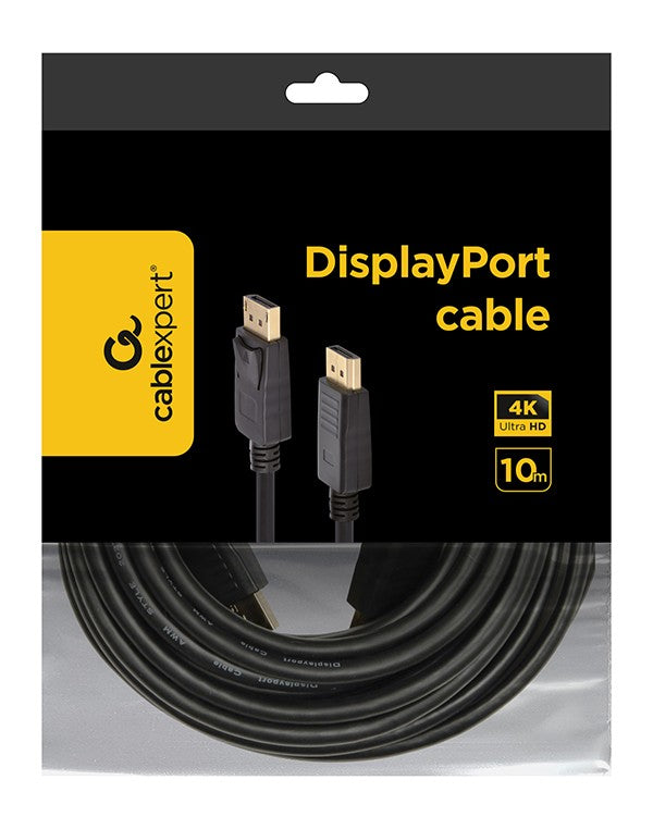 CABLU video GEMBIRD, DisplayPort (T) la DisplayPort (T), 10m, rezolutie maxima 4K (3840 x 2160) la 60 Hz, negru, "CC-DP2-10M"
