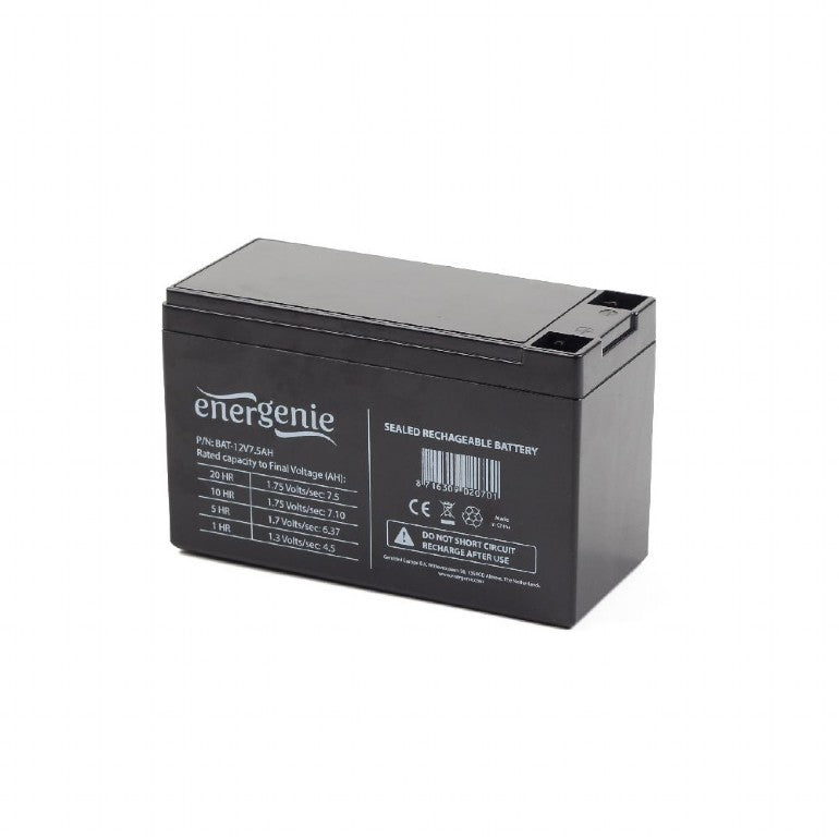 ACUMULATOR UPS GEMBIRD 12V / 7.5Ah, terminal F2(T2), dimensiune: 93x65x151mm, inaltime+terminal: 99mm, "BAT-12V7.5AH"