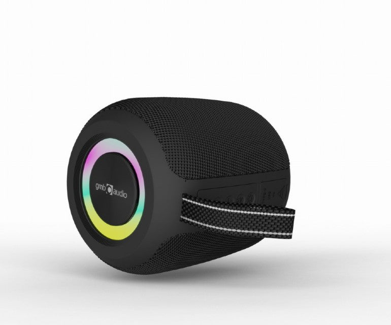 BOXE GEMBIRD portabile bluetooth, RMS: 8W, baterie 1200mAh, microSD, USB, FM-radio, LED light, suport functie TWS, BT v5.3, 110x110x129mm, 450 grame, black, "SPK-BT-LED-05-BK"
