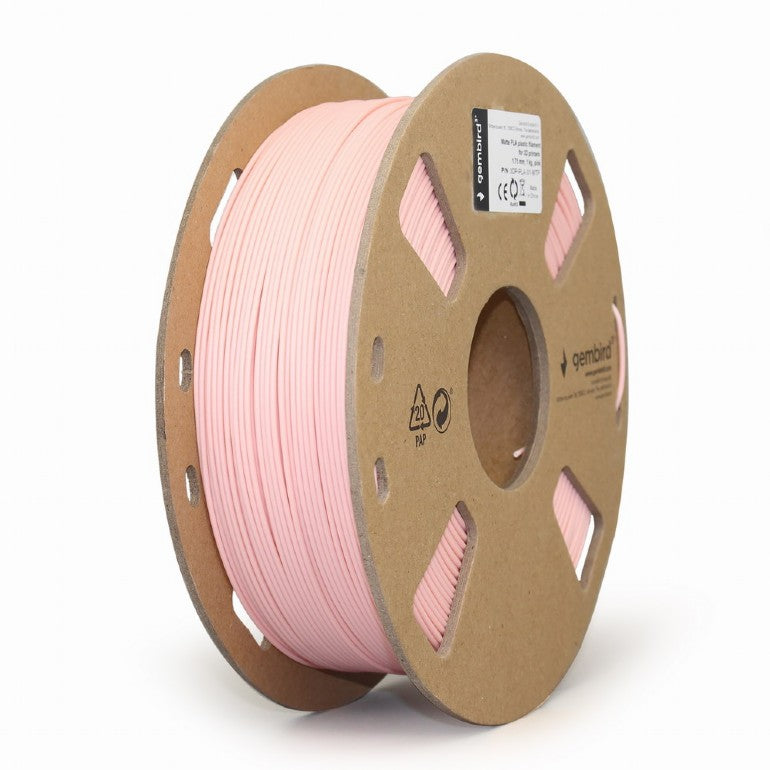 FILAMENT GEMBIRD pt. imprimanta 3d, PLA, 1.75mm diamentru, 1Kg / bobina, aprox. 340m, topire 190-220 grC, pink, "3DP-PLA-01-MTP"