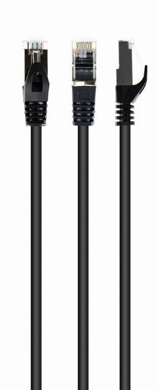 PATCH CORD S/FTP GEMBIRD Cat6a, LSZH, cupru, 0.25 m,negru,AWG27,dublu ecranat "PP6A-LSZHCU-BK-0.25M"