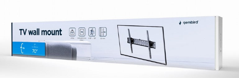SUPORT de perete GEMBIRD, pt 1 TV/monitor, diag. max 37" - 70", inclinare, max 40 kg, "WM-70T-02"