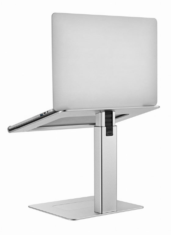 STAND GEMBIRD notebook 15.6", reglare inaltime: 225-380mm, suporta greutate: 5Kg, tampon silicon, aluminiu, silver, "NBS-D1-02"