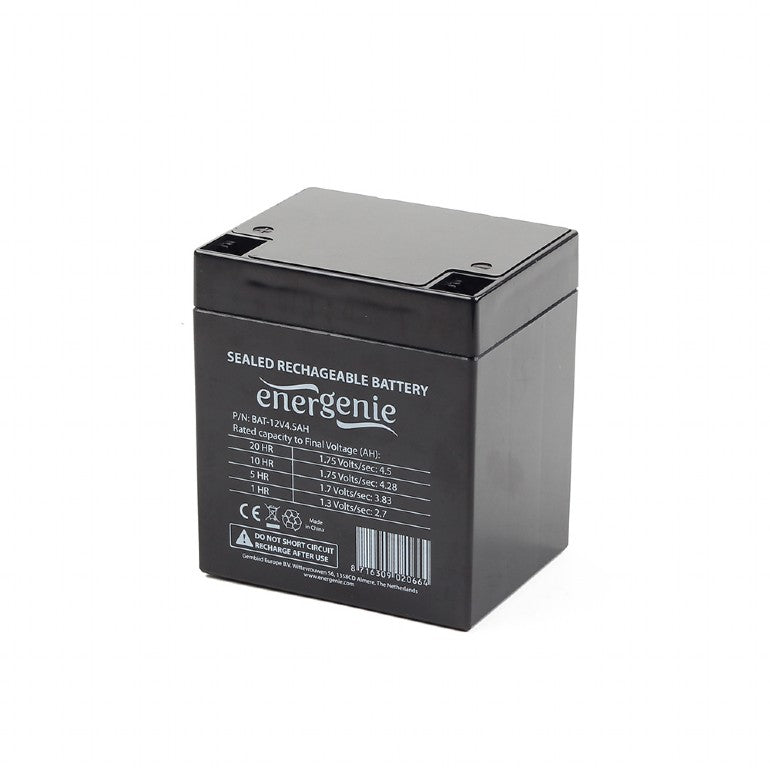 ACUMULATOR UPS GEMBIRD 12V / 4.5Ah, terminal F2(T2), dimensiune: 80x70x100mm, inaltime+terminal: 107mm, "BAT-12V4.5AH"