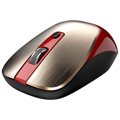 MOUSE Genius "NX-7125”, PC sau NB, wireless, 2.4G, BlueEye, 1200 dpi, butoane/scroll 3/1, auriu/rosu, "31030044403"