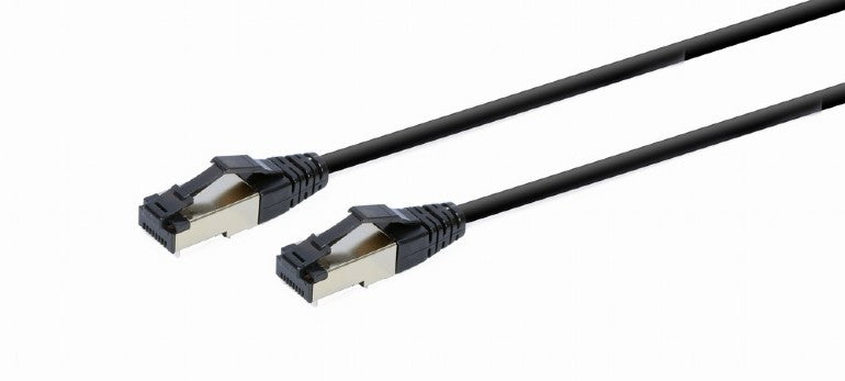 PATCH CORD S/FTP GEMBIRD Cat8., LSZH, cupru, 1 m, negru, AWG27, 2000MHz, dublu ecranat "PP8-LSZHCU-BK-1M"