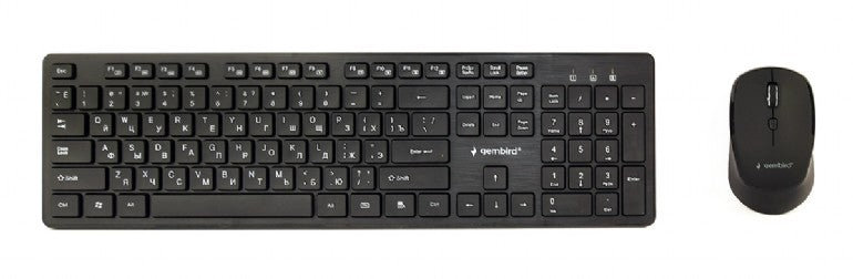 KIT wireless GEMBIRD, tastatura wireless multimedia 104 taste + mouse wireless 1600dpi, 4 butoane, rotita scroll, black "KBS-WCH-04"