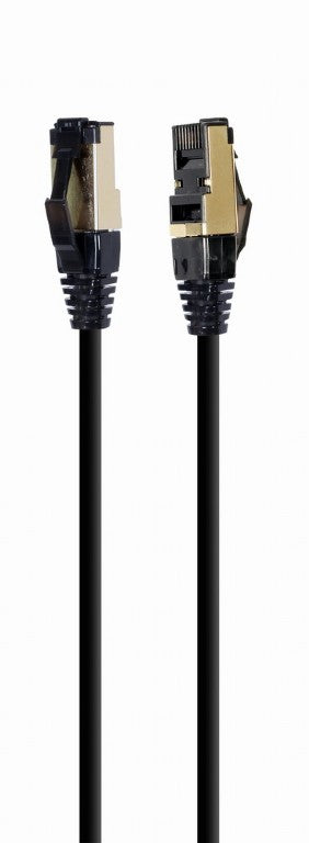 PATCH CORD S/FTP GEMBIRD Cat8, LSZH, cupru, 0.5 m, negru, AWG27, 2000MHz, dublu ecranat "PP8-LSZHCU-BK-0.5M"
