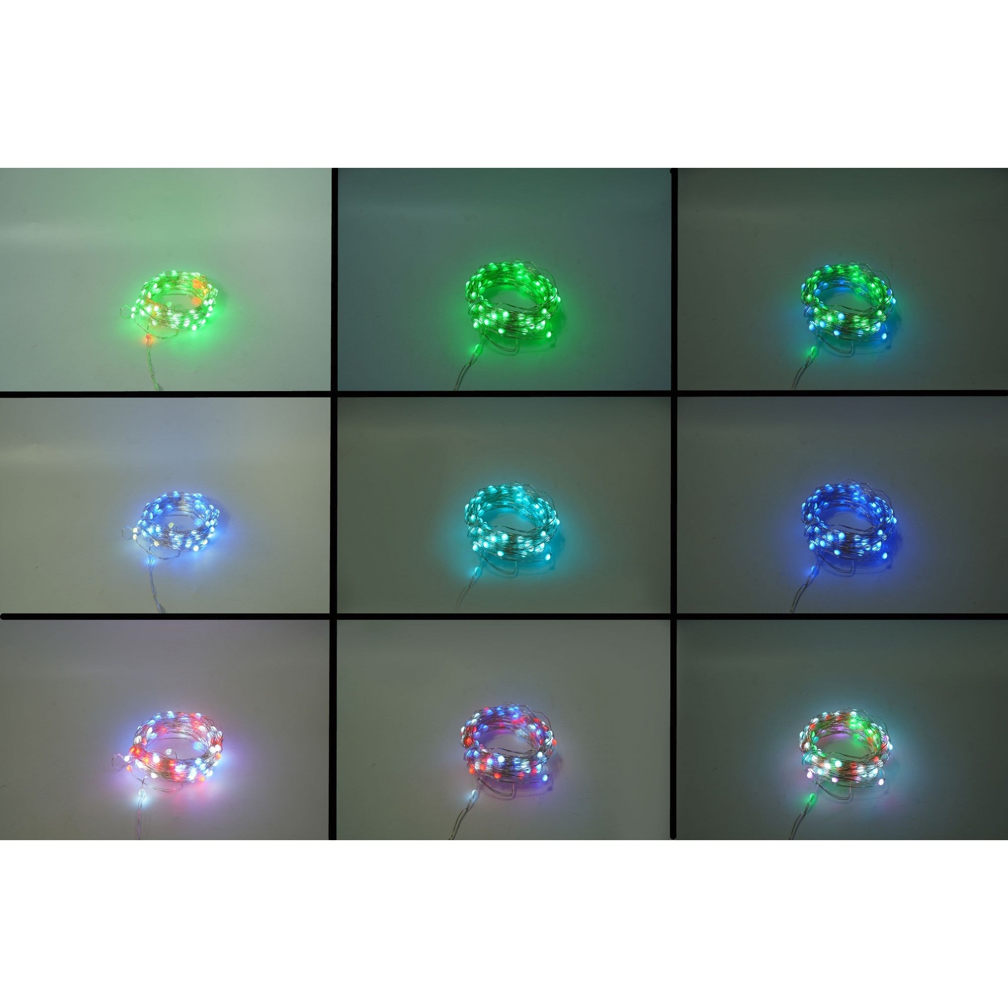 Instalatie Craciun, 10 metri, 100 LED-uri, telecomanda 32 de functii, multicolor RBG, fir cupru, USB, interior