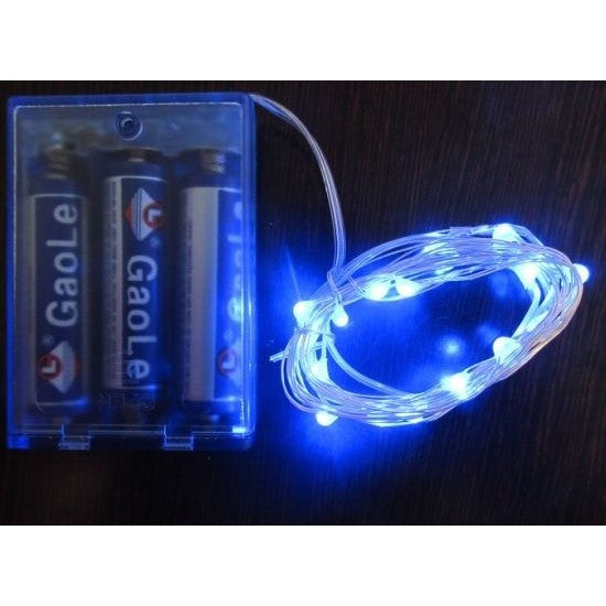 Instalatie Craciun, 5 m, Albastru, 50 Led-uri, Baterii