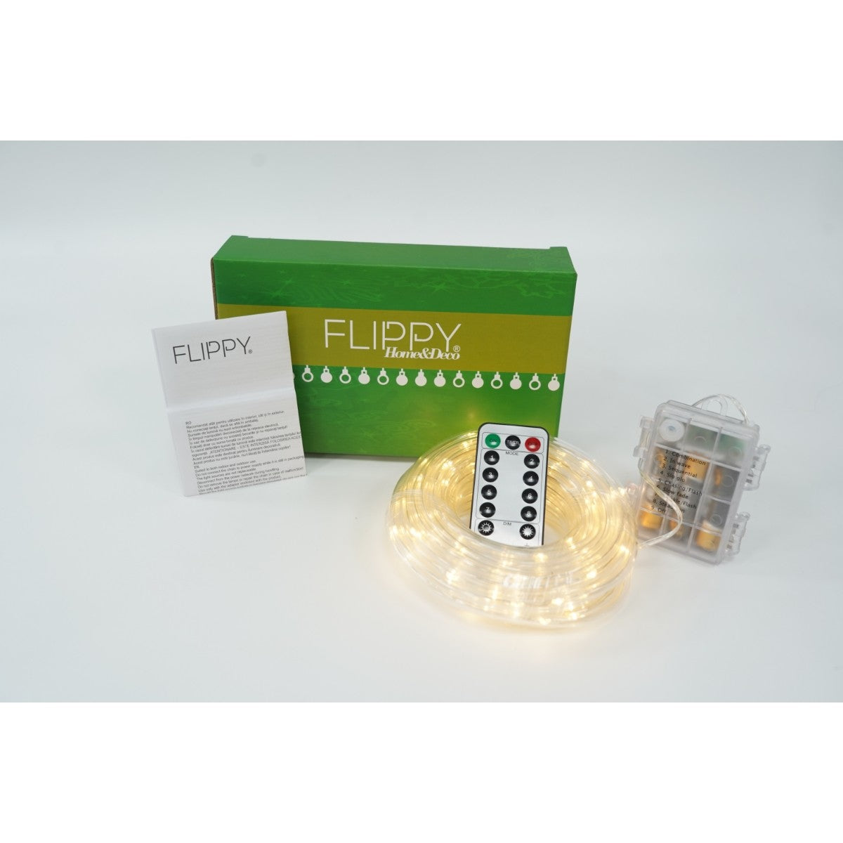 Instalatie Craciun Furtun Luminos 10 m, 100 LED-uri, Alb Cald, Baterii