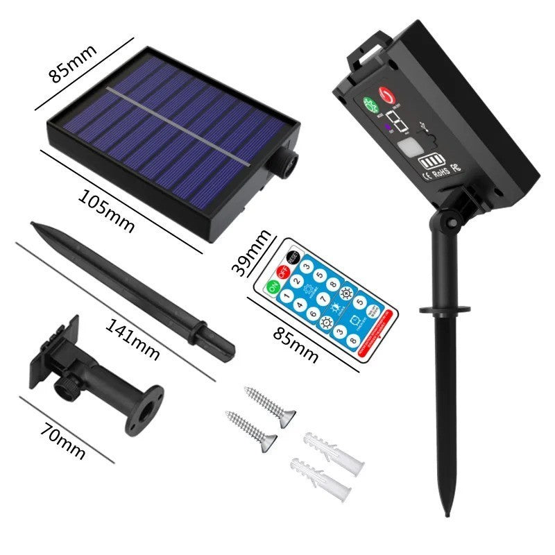 Instalatie Solara Craciun Turturi, IP44, 5 m, 143 Led-uri, Perdea Franjurata, RB-RG, 8 jocuri de lumini, cu Telecomanda, 31V, 250 mAh, Acumulator de 1200 mAh, Exterior, Prelungitor 3 m inclus, Fir Transparent, Flippy