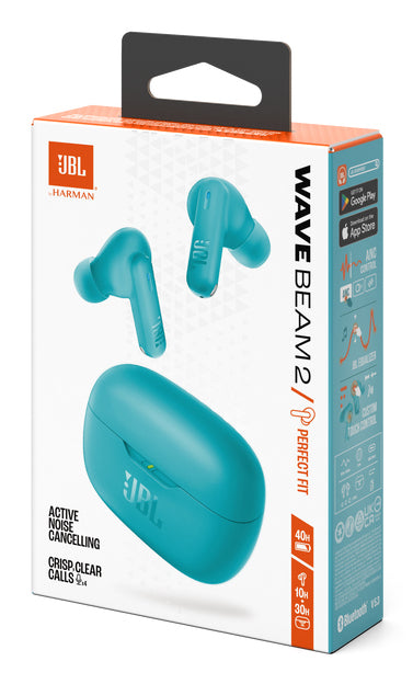 WBEAM2, In-Ear, BT 5.3, TWS, IP54, ANC,Albastru "JBLWBEAM2BLU" (timbru verde 0.18 lei)