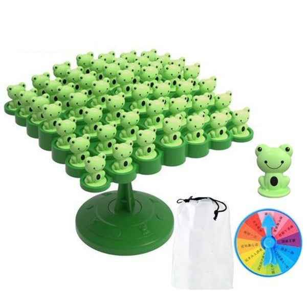 Joc Interactiv, Flippy, Broaste in Echilibru, +3 Ani, din Plastic, 50 de Pioni, Placa de Echilibru, Roata cu Pedepse, Zar, 14 x 7 x 14 cm, Verde