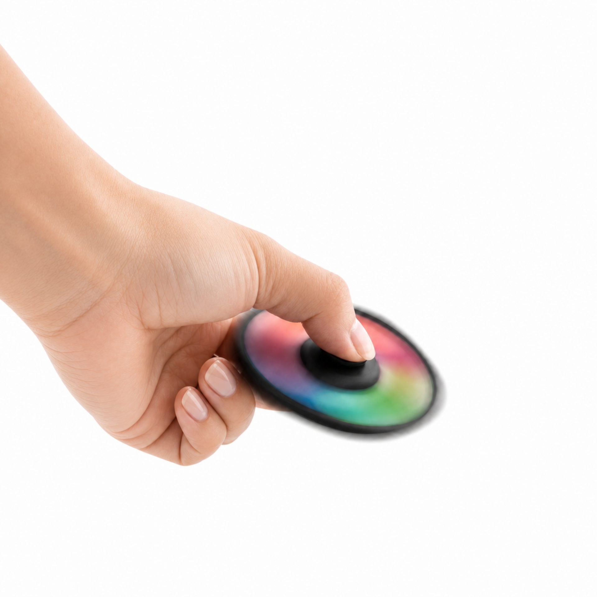 Jucarie Senzoriala Antistres Tip Spinner, Model Simple Dimple, cu 5 Bule Pop It, cu Snur de Prindere, pentru Relaxare si Stimulare Senzoriala, Multicolor