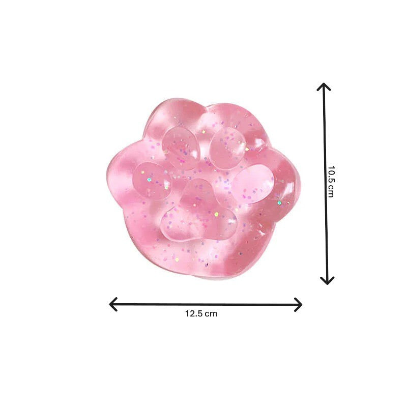Jucarie Antistres Squishy, cu Revenire Lenta, Model Cat Paw, 12.5x10.5 cm, 220g, Squeeze Pinch Family, Ambalaj Transparent, Culori Diferite