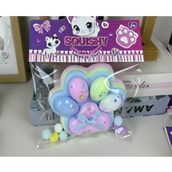 Jucarie Antistres Squishy, cu Revenire Lenta, Squeeze Toys, Model Cat Paw, 12.5x10.5 cm, 220g, +3 Ani, din TPR, Model 4, Multicolor