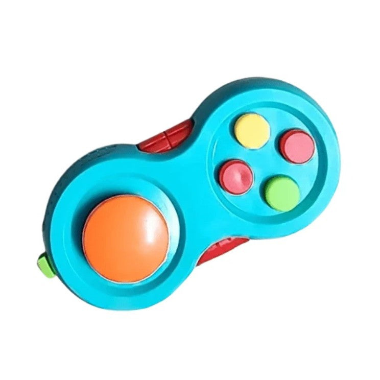 Jucarie Interactiva, Model Fidget Pad, Antistres, +3 Ani, Functii Multiple, 5.5 x 3.5 x 11 cm, Albastru