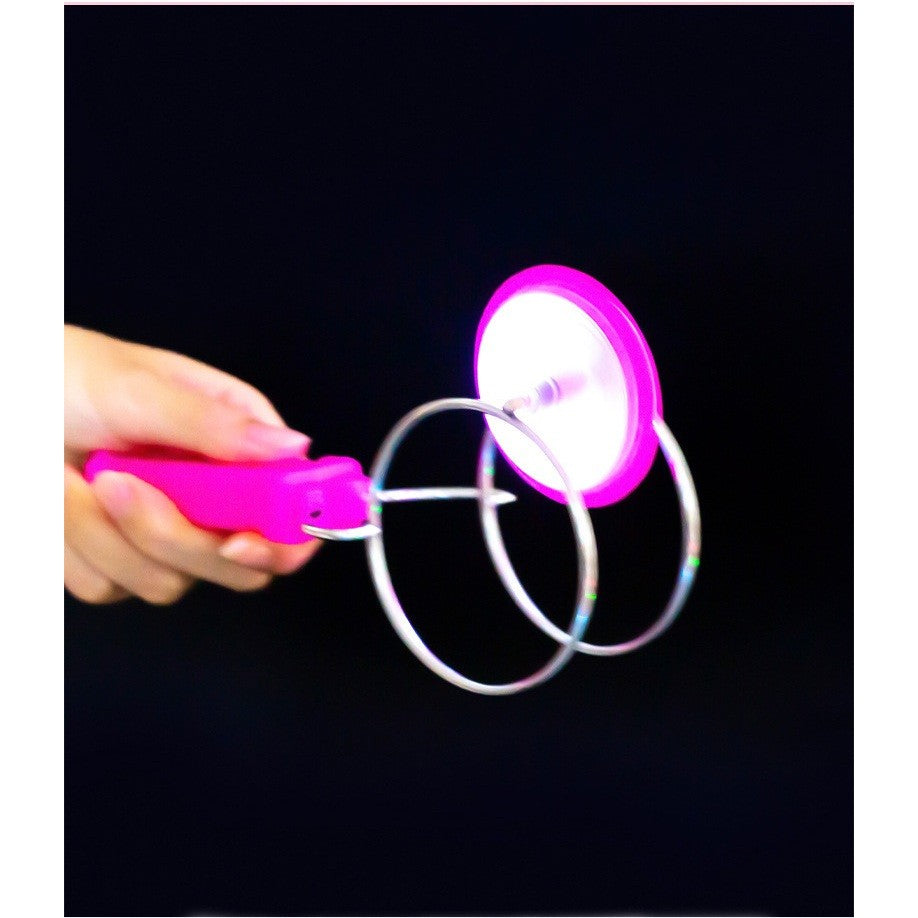 Jucarie Interactiva, Titirez Magnetic, cu Led, 19.8 x 5 cm, Roz