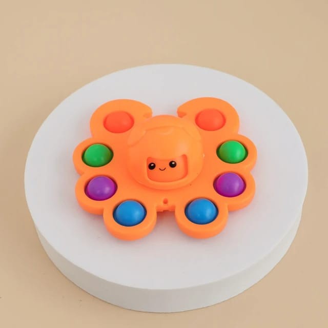 Jucarie Pop It, Fidget Toy, Antistres, Senzoriala, Crab, Portocaliu