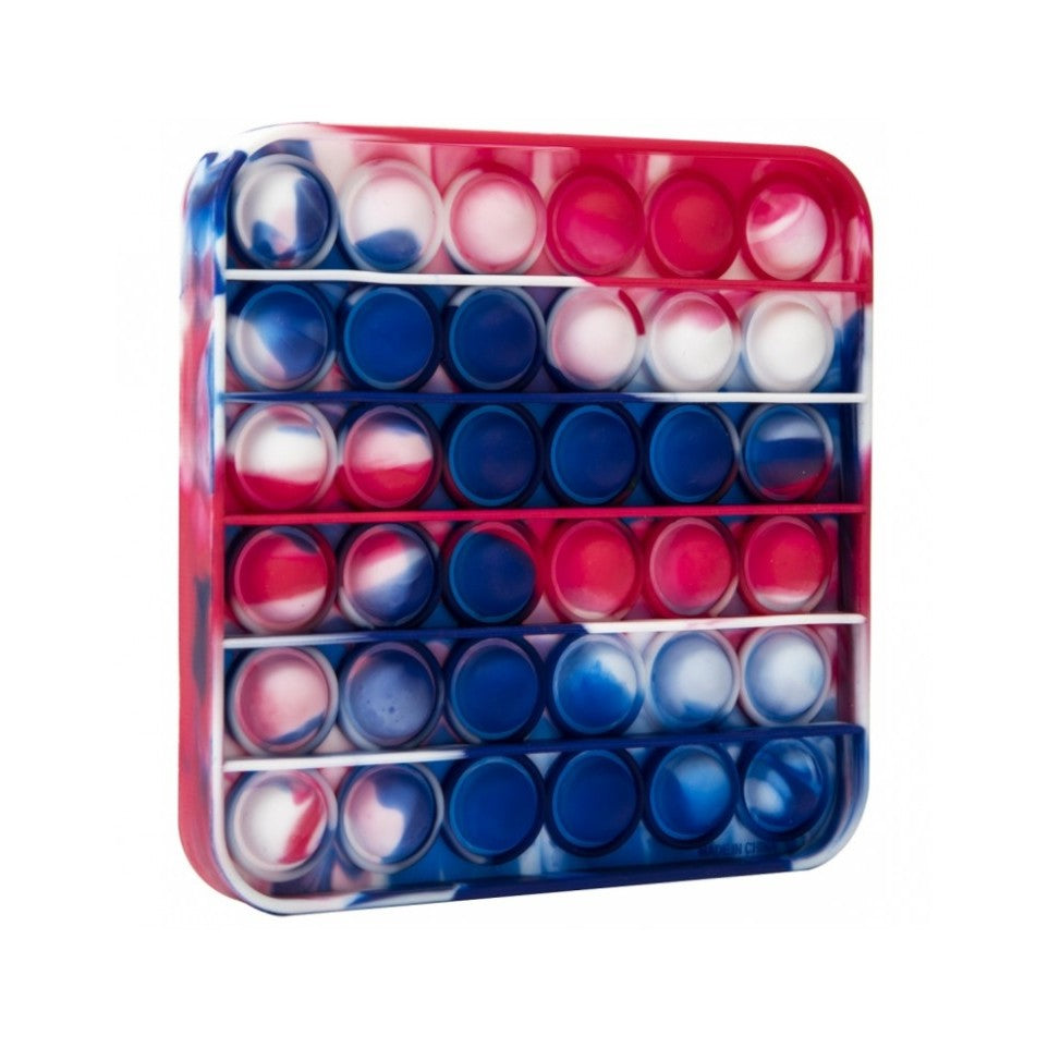 Jucarie Pop it Now & Flip it, Push Bubble Patrat Multicolor Model 2