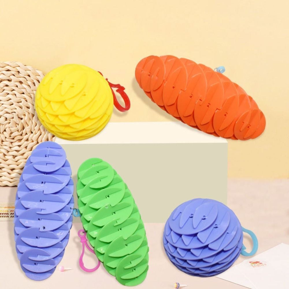 Jucarie Worm Fidget de Decompresie, Anti Stres, Dimensiune Compacta 6 cm, Dimensiune Extinsa 15.5 cm, Albastru eschis