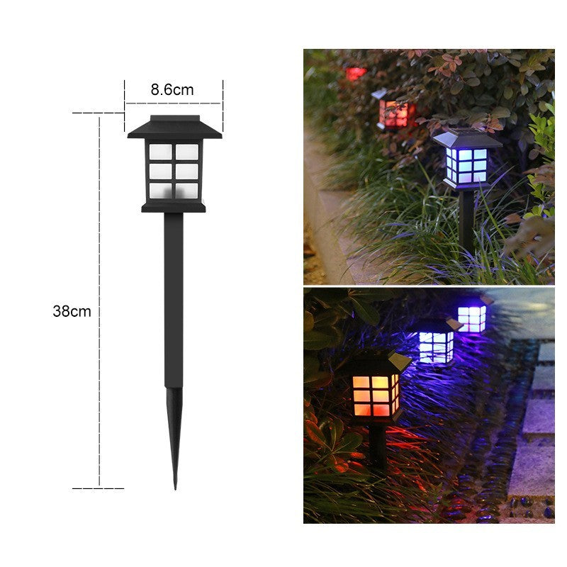 Lampa solara Led pentru gradina, Tip felinar, Multicolor