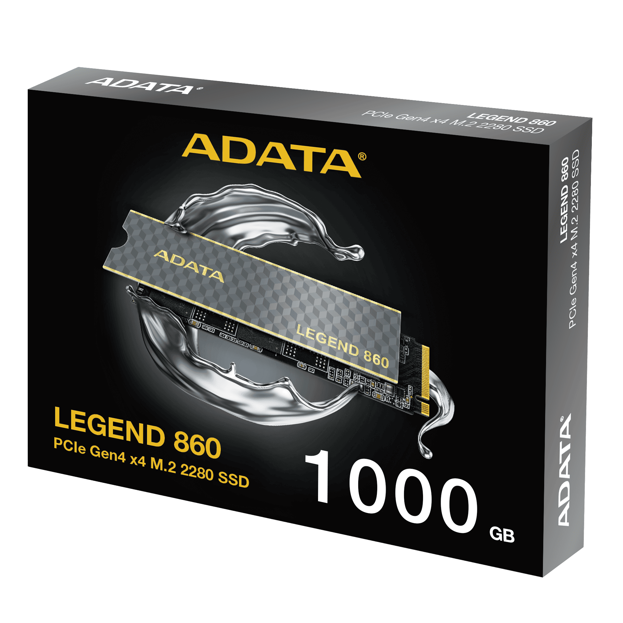 SSD ADATA Legend 860, 1 TB, M.2 2280, PCIe Gen4x4, NVMe, R/W speed 6000MBs/4000MBs "SLEG-860-1000GCS"