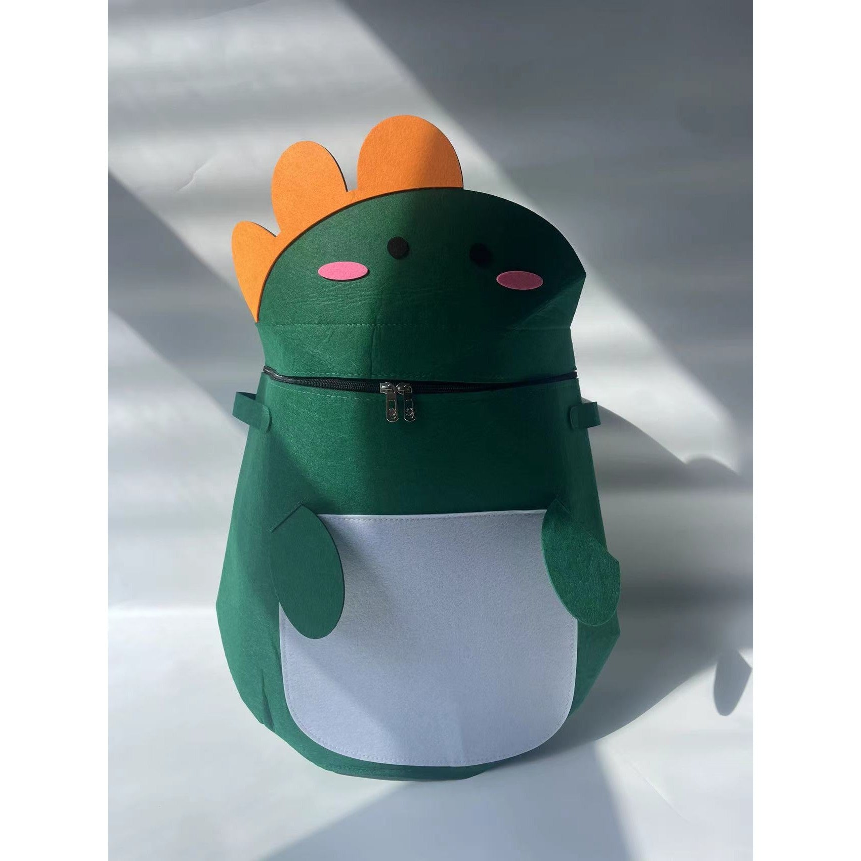 Cutie de Depozitare pentru Jucarii, Model Dinozaur, Cos pentru Jucarii Capacitate Mare, cu Manere, cu Sfori, 40x33x33 cm, Verde