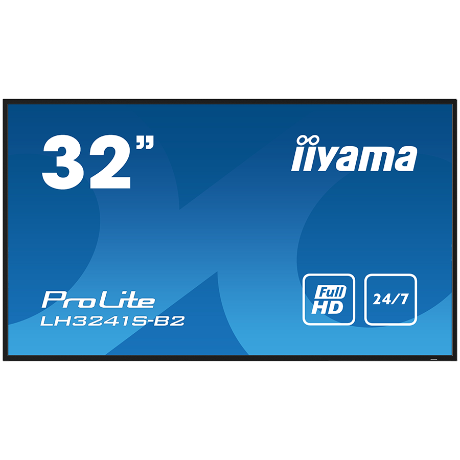 IIYAMA LFD LH3241S-B2 32" Full HD professional large format display with USB media playback 350 cd/m2 1200:1 8ms 24/7 landscape, portrait "LH3241S-B2"
