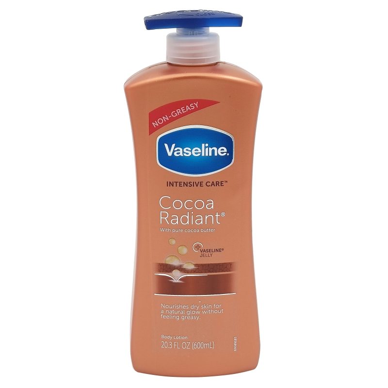 Lotiune de Corp, Vaseline, cu Pompa 600 ml Cocoa Radiant