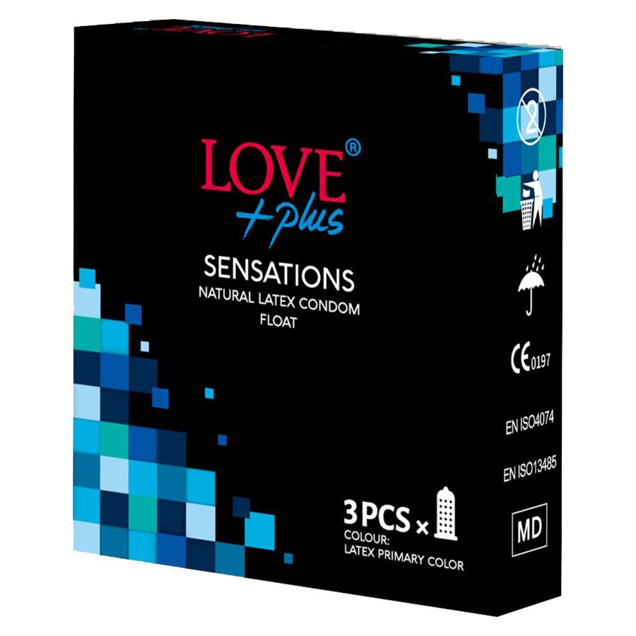 Love plus Prezervative 3 buc Sensation