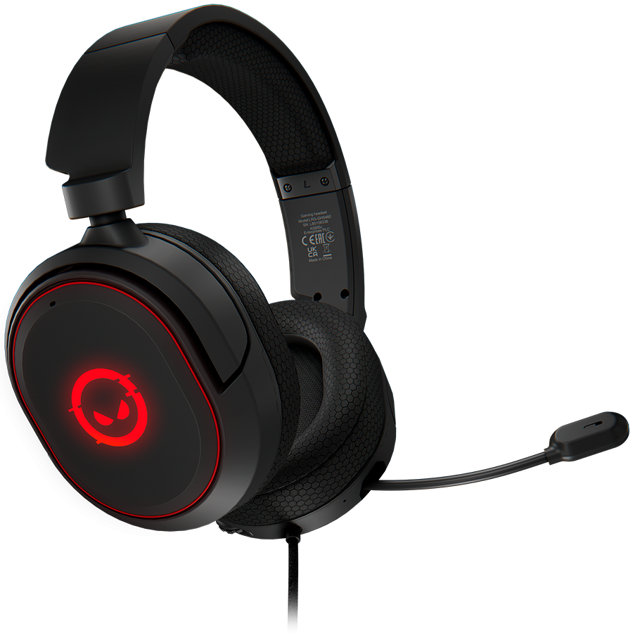 LORGAR Kaya 460, USB Gaming headset with microphone, CM108B, RGB backlight, Plug&Play, USB-A connection cable 2m, fabric ear pads, size: 192*184.7*88mm, 0.329kg, black "LRG-GHS460"