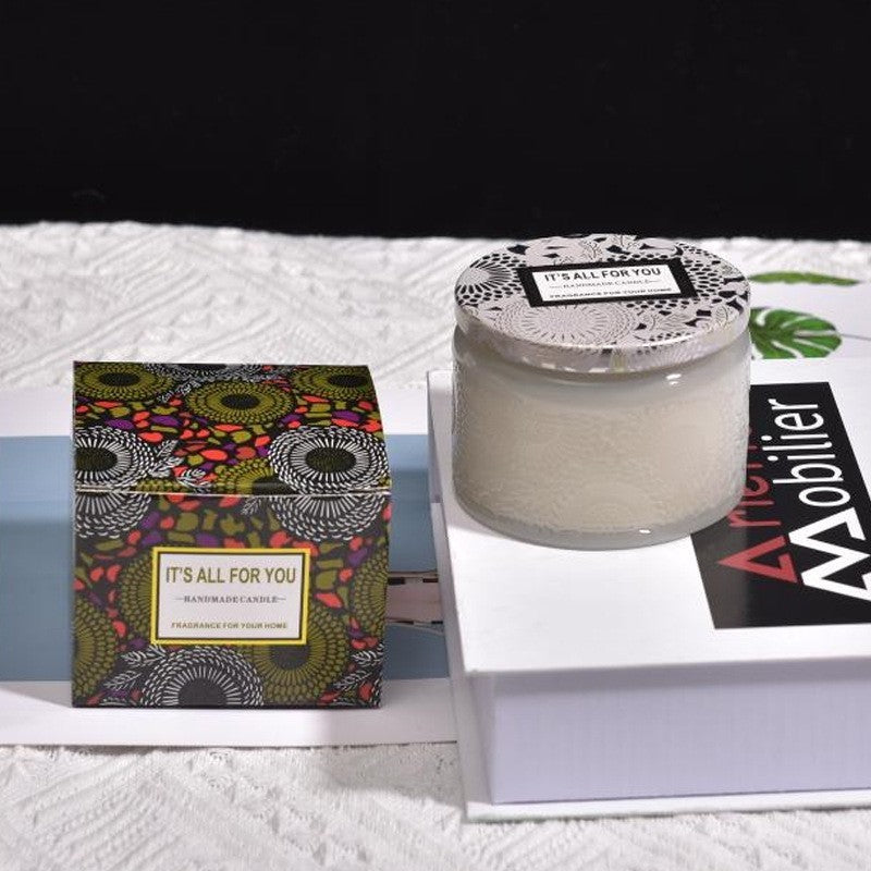 Lumanare Parfumata, Model Borcan, Alb, Aroma de Flori albe