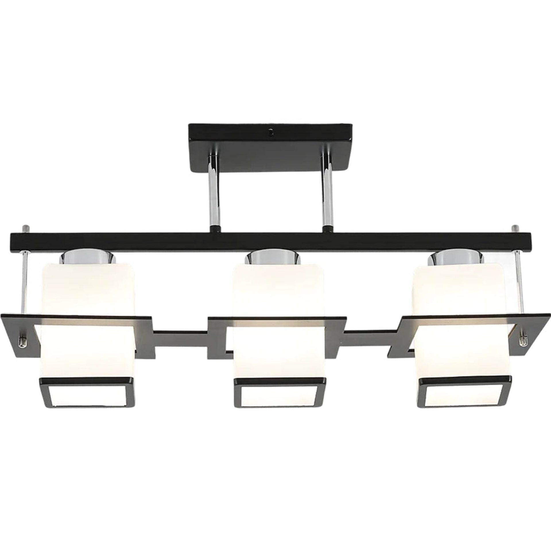 Lustra Clasica Aramis cu Lemn Abajur Patrat 3x E27 Gri Negru