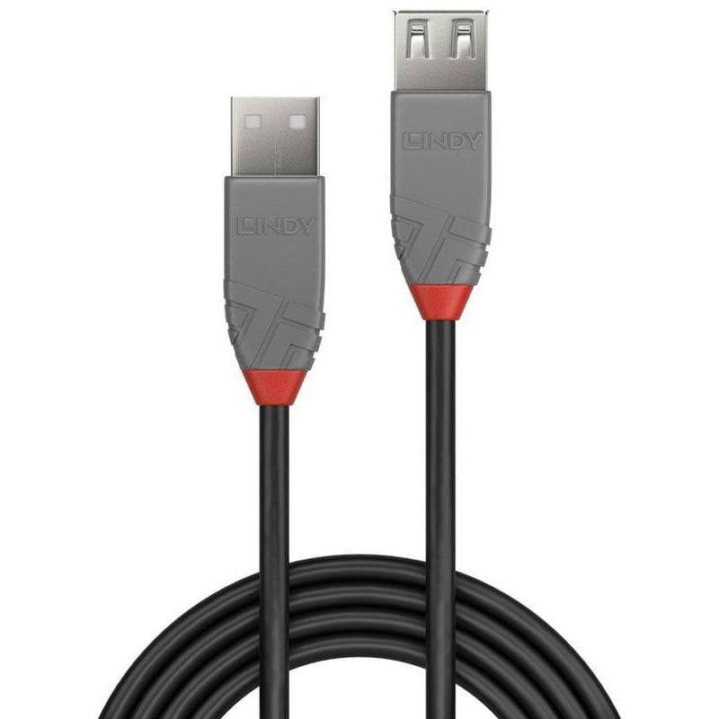 Cablu Lindy 5m USB 2.0 Type A Ext, Anthr, "LY-36705"