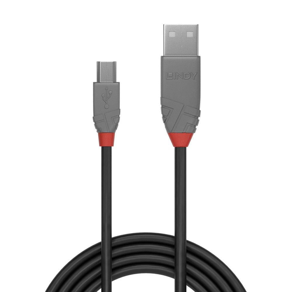 CABLU alimentare si date Lindy pt.smartphone Mini-USB (T) la USB 2.0 (T), 5 m, PVC, negru, "LY-36725"