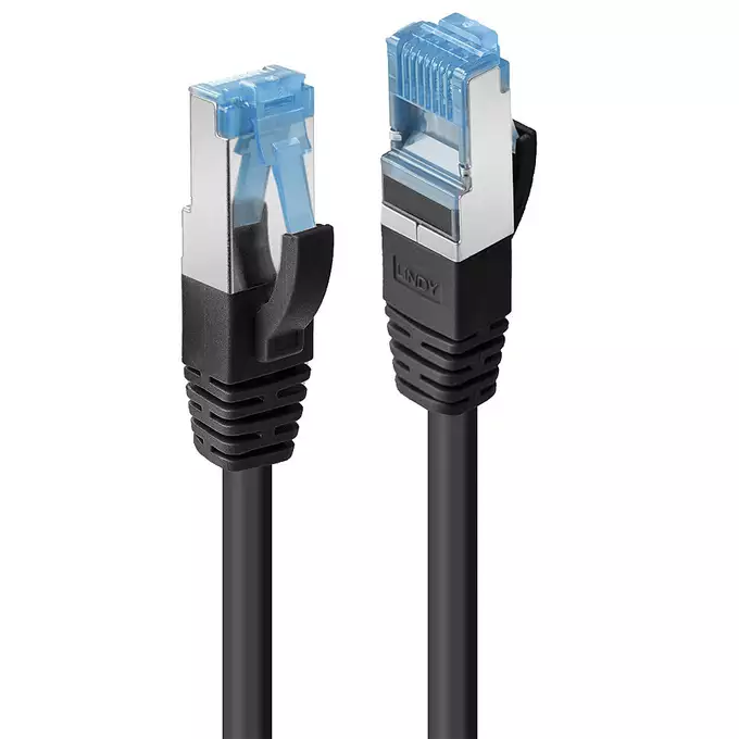 Cablu Lindy 1m Cat.6A S/FTP LSZH, Black, "LY-47177"