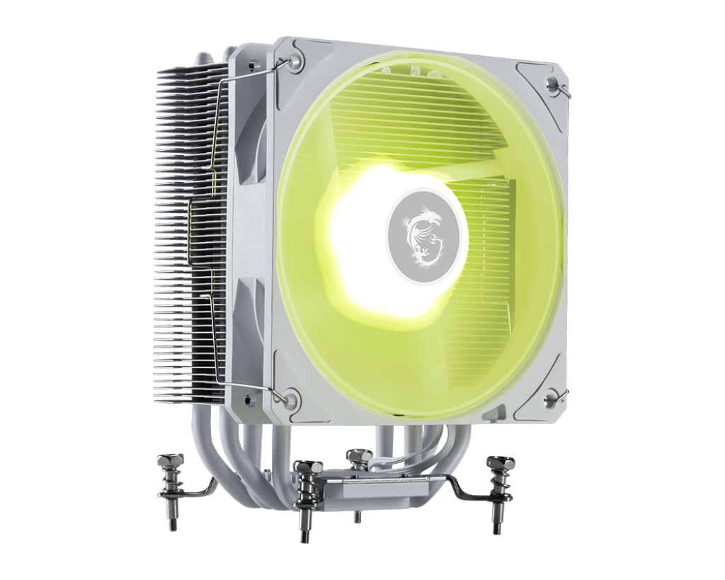 MSI MAG COREFROZR AA13 WHITE Global ARGB Gen2 Fan W/GREASE/HEAT PIPE-4 "MAG COREFROZR AA13 WHITE"