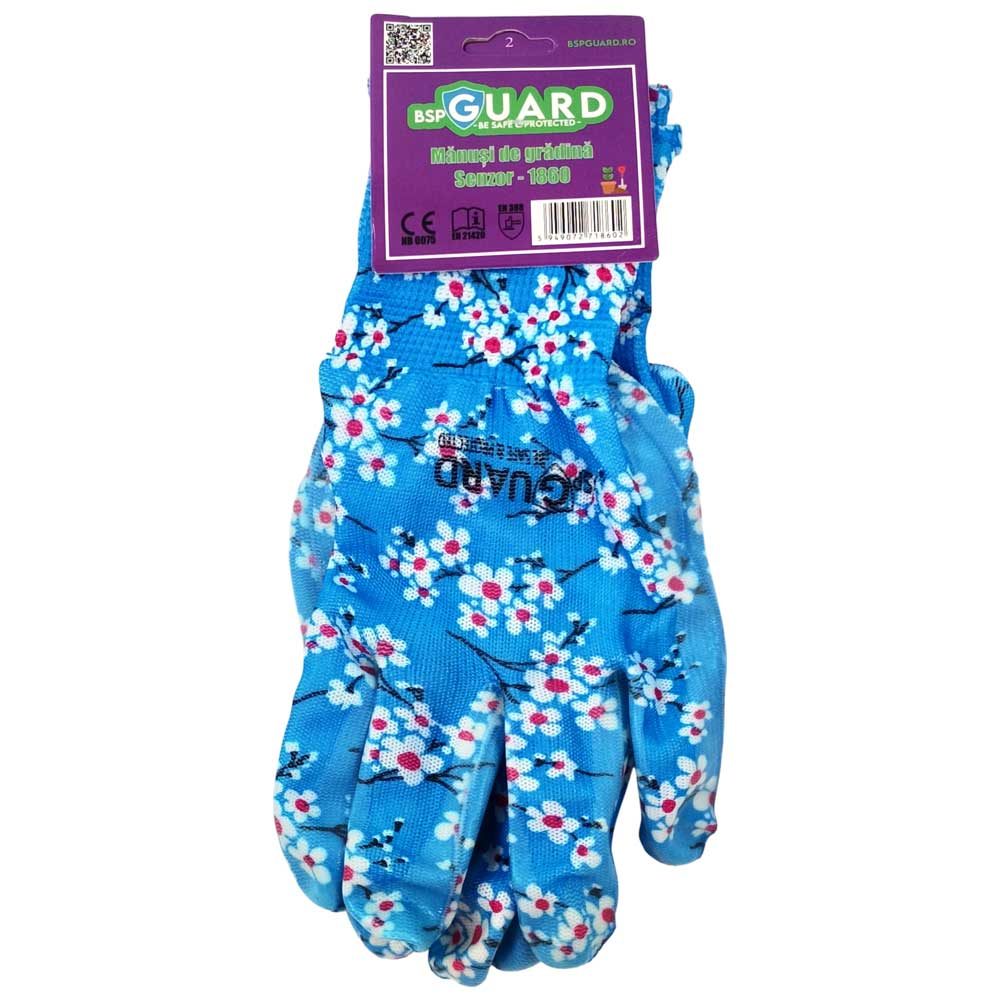 Manusi Textil/Cauciucat Gradina cu Flori Colorate