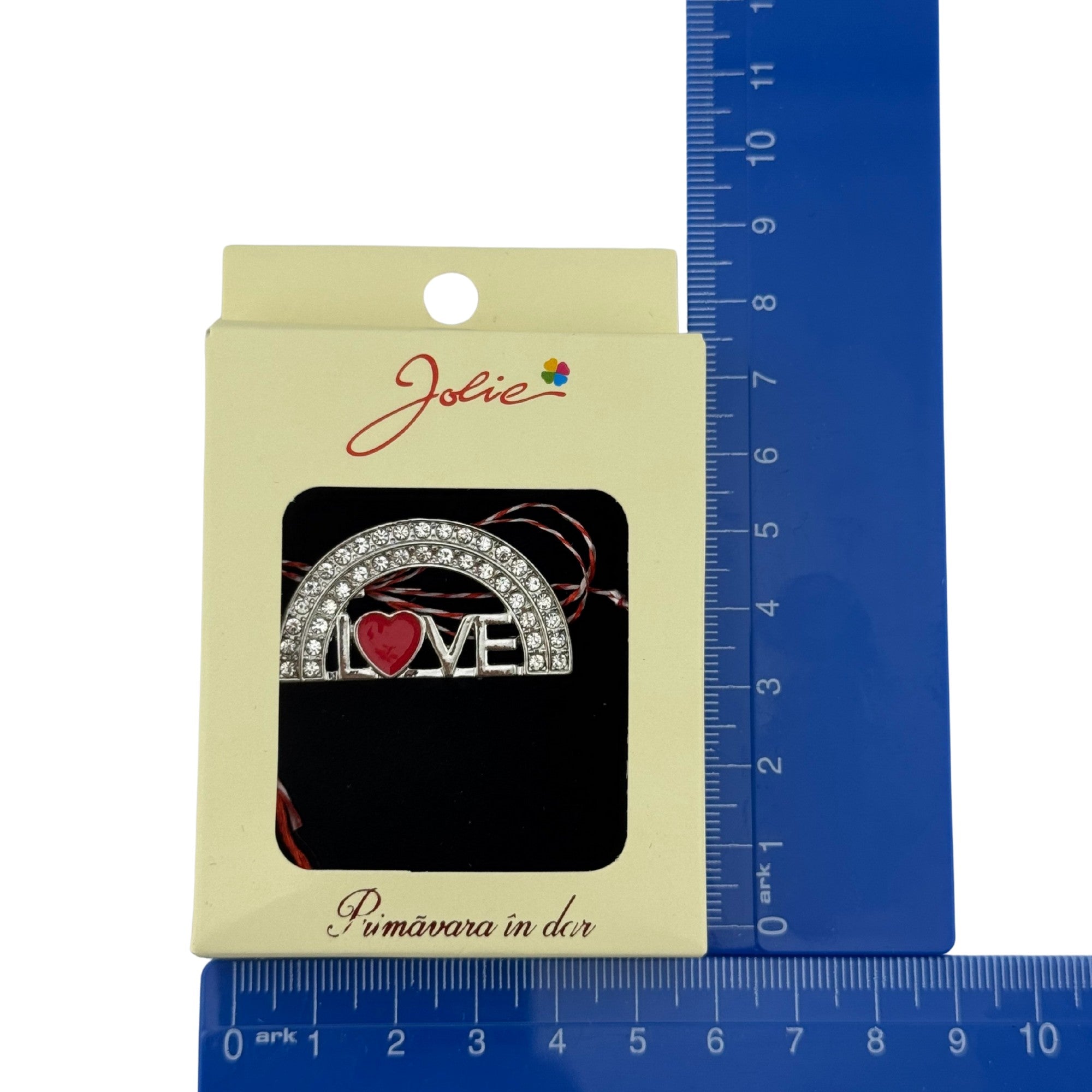 Martisor Brosa Medie, Multicolora, Dimensiune Brosa 5 cm, Material Metal, Model Love