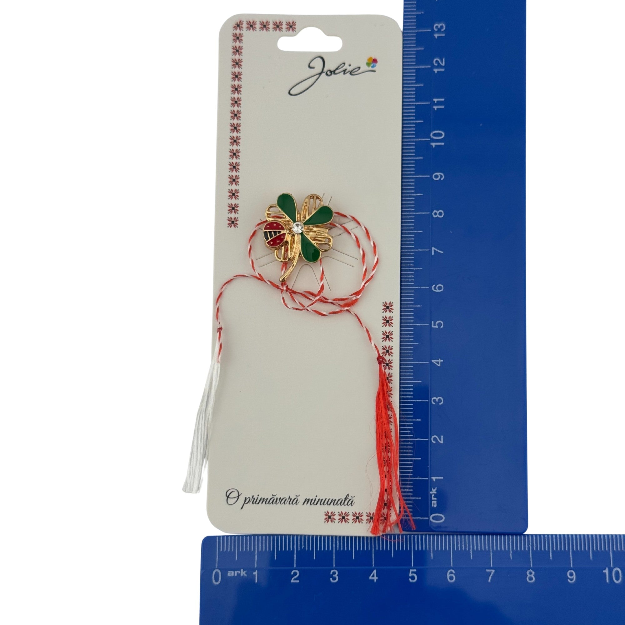Martisor Brosa Primavara, Material Metal, Ambalaj Carton si Opp, Dimensiune Brosa aproximativ 2 - 3 cm, Model Trifoi