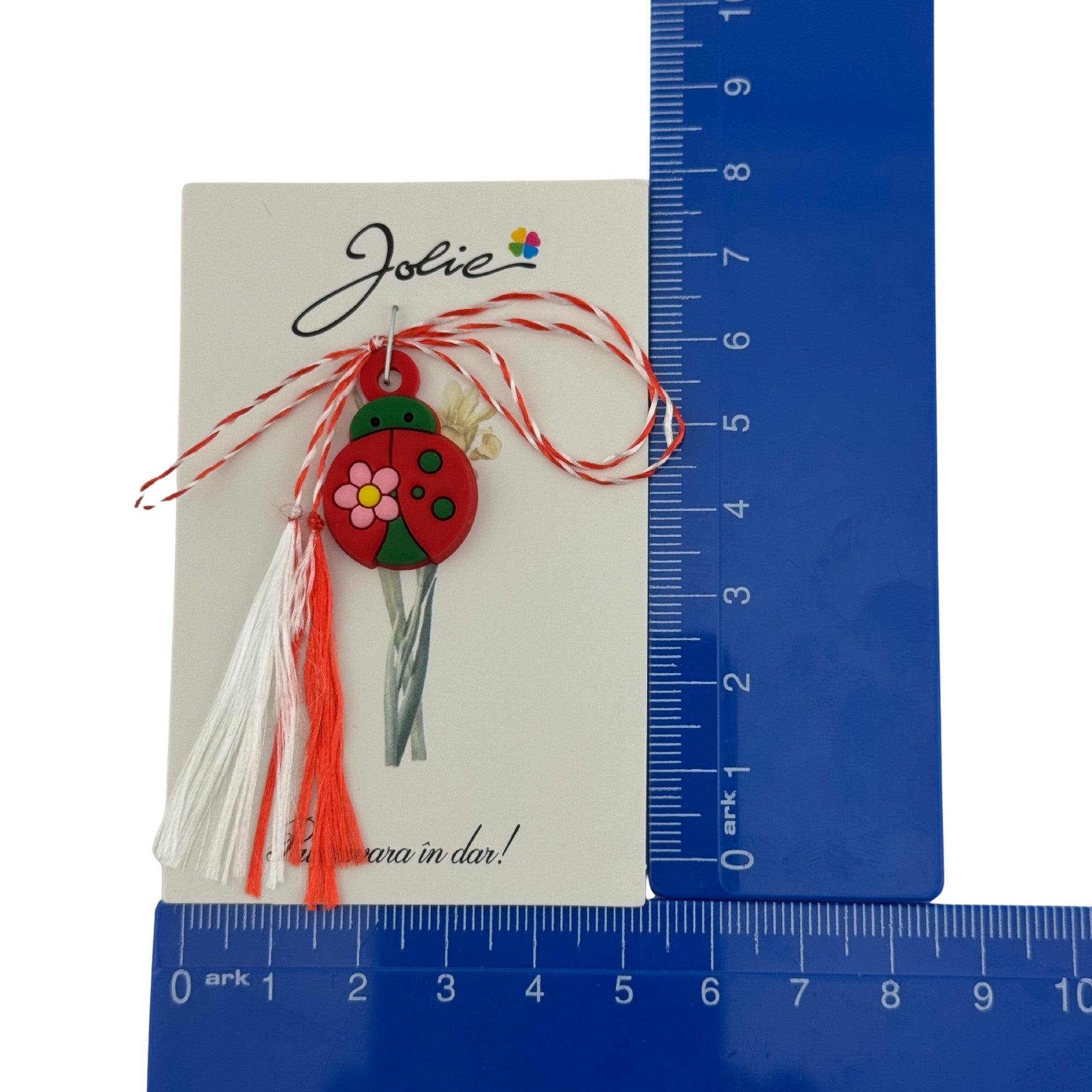 Martisor pentru Copii, Material Cauciuc, Ambalaj Carton cu Design, Multicolor, Model Buburuza
