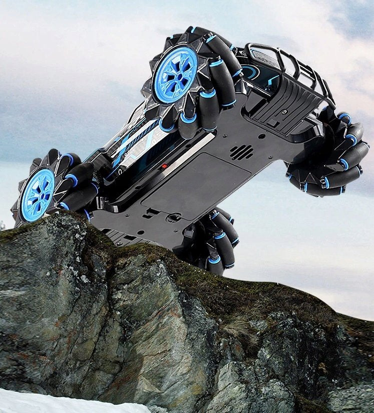 Masina teren 4x4 telecomandata cu role laterale, control gesturi si functie drift, 27x22x13 cm, negru - 20