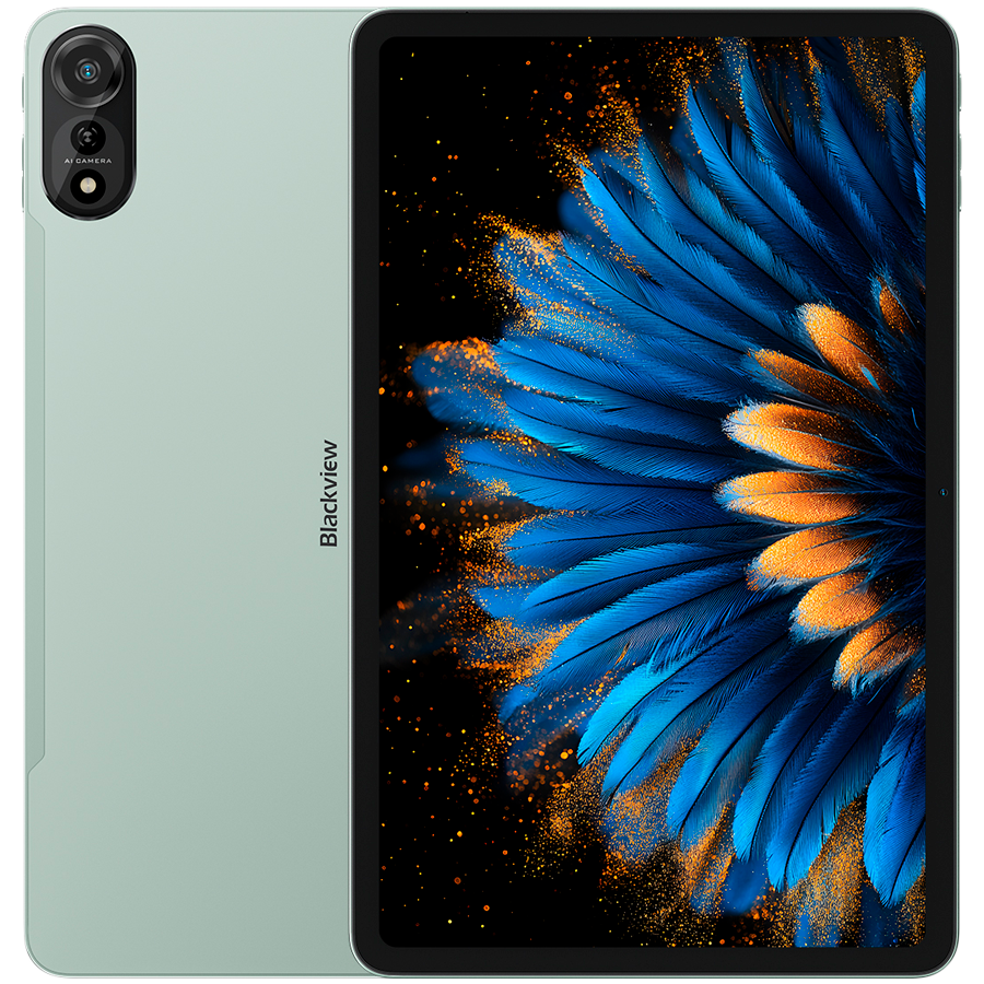 Blackview MEGA 2 SET LTE 12-inch FHD+IPS 1200x2000 60Hz 12GB+256GB Unisoc T615 Octa-core 1.6GHz Cam Front 8MP Rear 16MP 9000mAh+Charging 18W Fast,Android 15 Moss Green "MEGA2_MG12_EU"