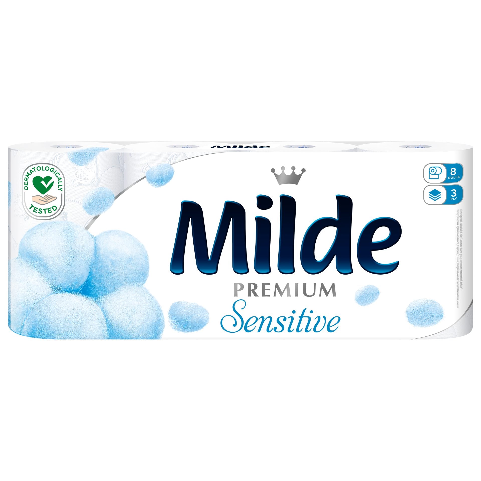 Milde Hartie Igienica 8ROLE 3STRATURI Premium Sensitive