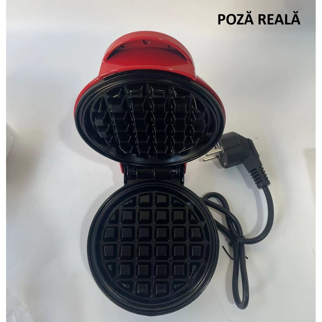 Mini Aparat de Vafe, Multifunctional, Pentru Casa si Calatorii, Compact, Usor de Transportat si Depozitat, 18x14.5x9.3 cm, Rosu