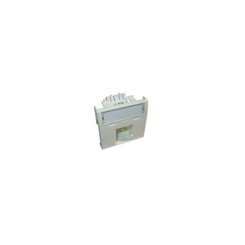 Conector inclinat, 1xRJ45 UTP cat.5e, 45x45 PowerCat, alb, (compatibil Legrand Mosaic) - Molex "MLG-00036-02"