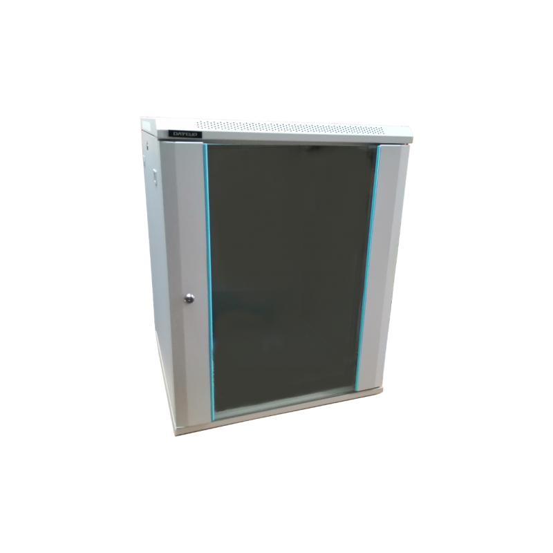 Rack 15U 600x600, montare pe perete, usa din sticla, panouri laterale detasabile si securizate, dezasamblat, culoare gri RAL 7035, DATEUP "MP.6615.9000"